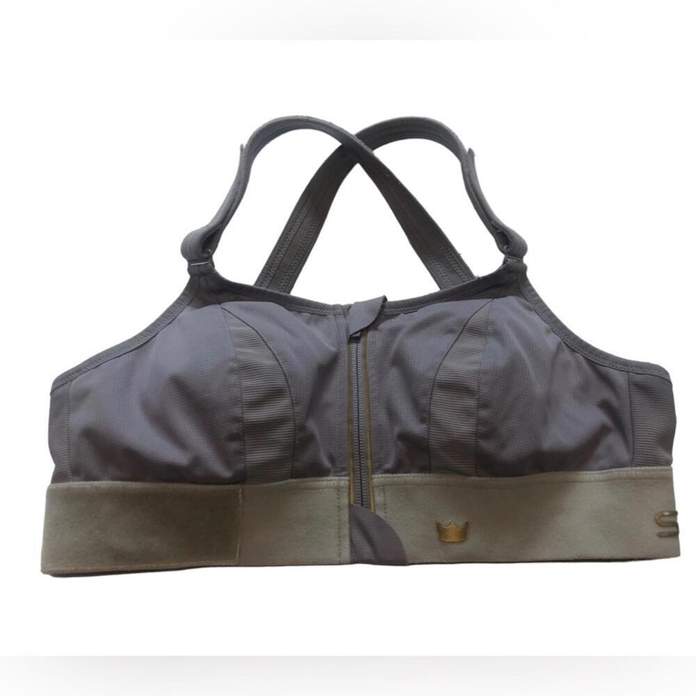 SheFit Sports Bra Fitted Velcro Zippers Hook Eye